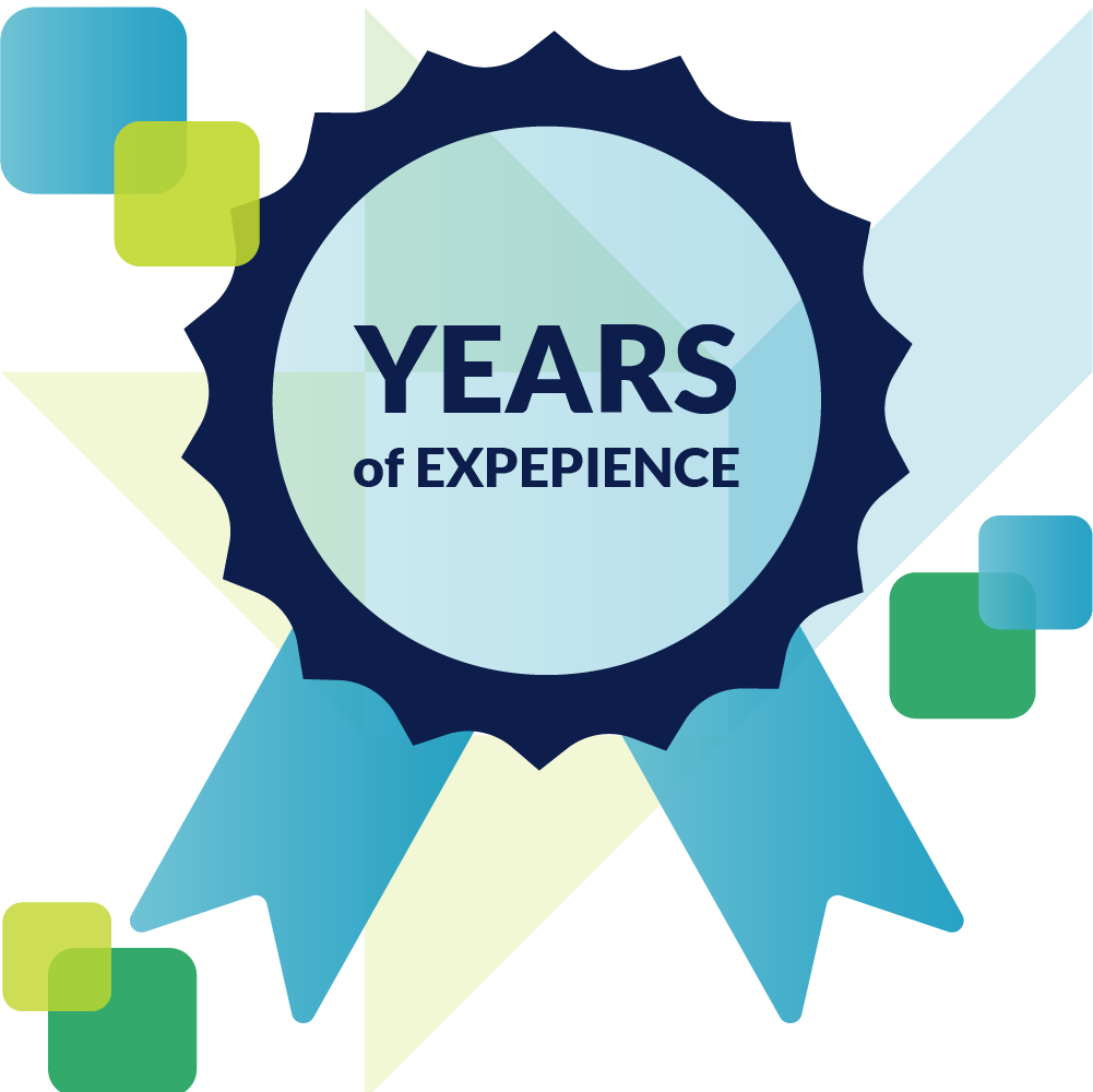 a image of badge showing 7 years of experience of the company